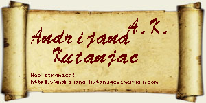 Andrijana Kutanjac vizit kartica